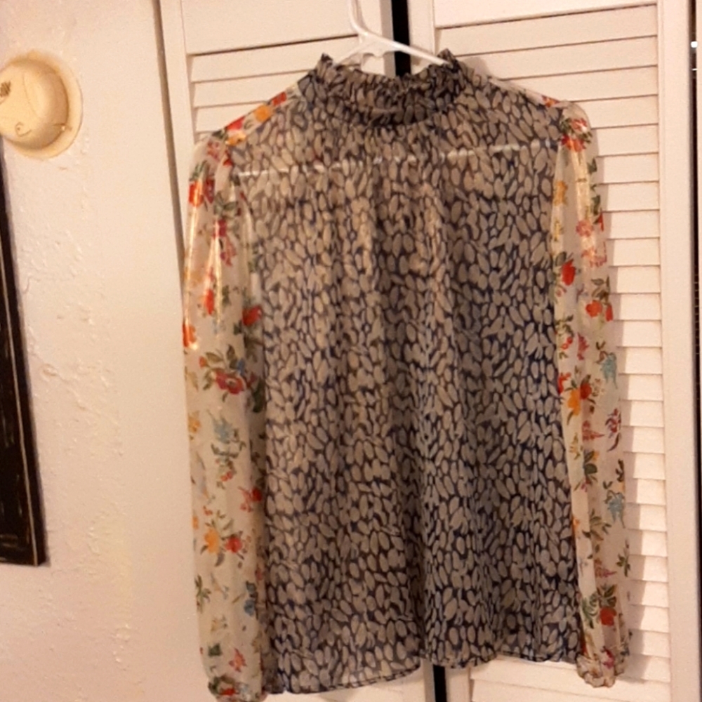 Transparent floral shirt